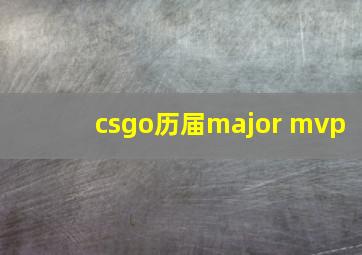 csgo历届major mvp